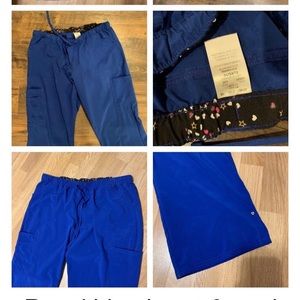 Heart & soul scrub pants royal blue